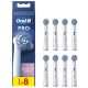 2. Braun Oral-B EB60-8 Jautrus Clean Pro Dantu Šepetelio Galvutes, 8 Vnt.