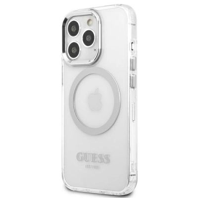 2. Guess Metal Outline MagSafe case for iPhone 13 Pro / iPhone 13 - silver