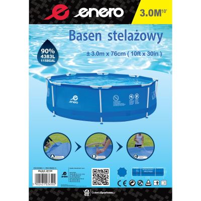 3. ENERO OVAL FRAME POOL 300X76CM