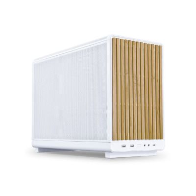3. Lian Li A3-mATX Micro Tower Case White, Wood