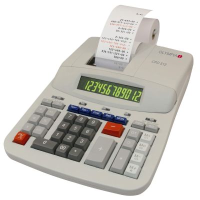 Olympia CPD 512 Calculator Desktop Calculator with Printing Function White