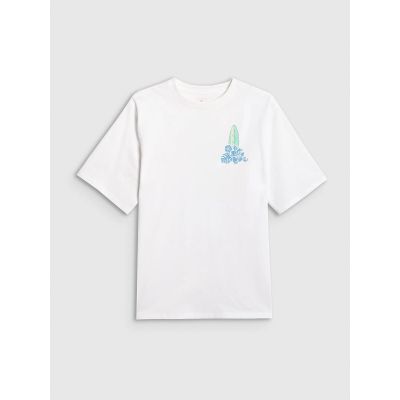 5. Girls' loose T-shirt with print 4F 4FJRSS26TTSHF3980-11S