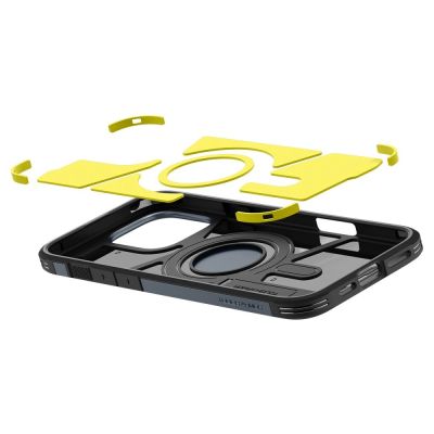 6. Spigen Tough Armor MagSafe Case with Stand for iPhone 16 Pro Max - Dark Gray
