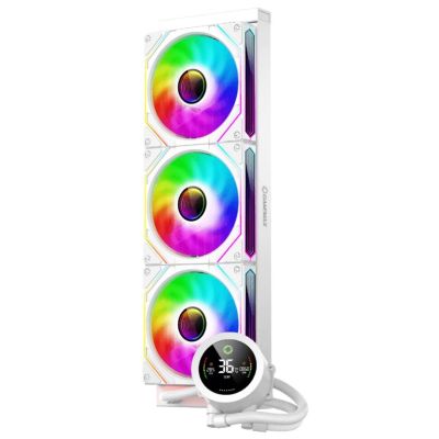 2. GameMax ICEBURG 360 DIGITAL WH computer cooling system Processor All-in-one Liquid Cooler 12 cm White 1 pc.