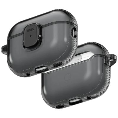 8. Uniq Glase Pro Case for AirPods Pro 3 Lock Case - Transparent Black