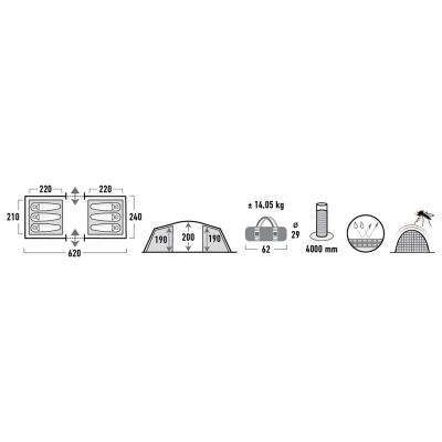 5. High Peak Tauris 6 Tent Gray 11562