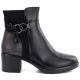 7. Women's insulated ankle boots with a block heel, black, Potocki SZ12873