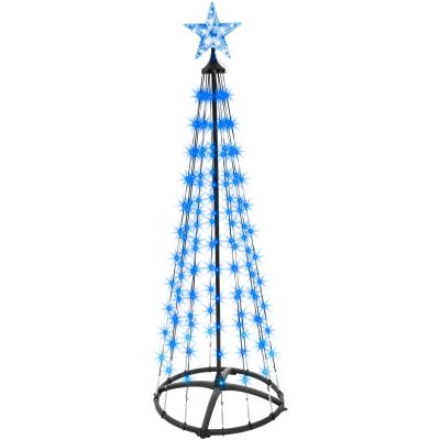 18. DECORATIVE CHRISTMAS TREE 154 LED RGB 150 CM BLACK