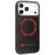 2. Audi RSQ Carbon Fiber Sport Red Circle MagSafe Case for iPhone 17 Pro Max - Black