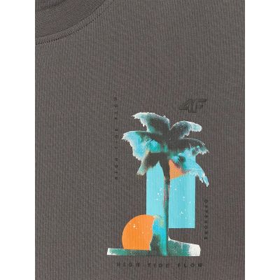 6. Men's regular printed T-shirt 4F 4FRSS26TTSHM4301-22S