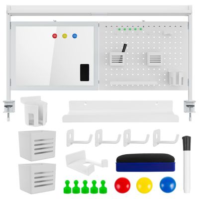 4. Ergo Office desk divider/organizer, max load 10kg, white board, width 1116mm, white, ER-301 W