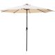25. GARDEN UMBRELLA WITH LED LIGHTING 300 CM BEIGE