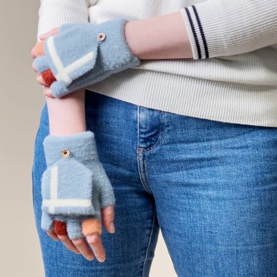 7. Women's/children's winter telephone gloves - blue