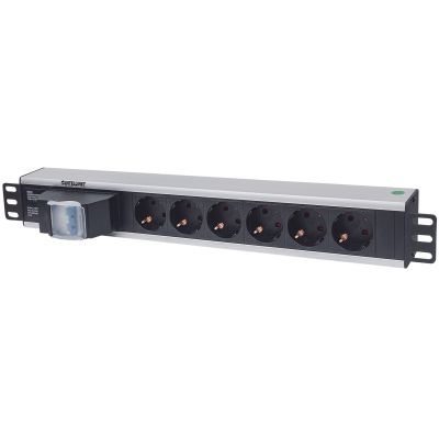 Intellinet 711432 PDU 6-Outlet Power Distribution Unit 1.5U Black, Gray