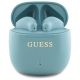 Guess Bluetooth headphones GUTWSJ14ESGQ TWS + docking station turquoise/turquoise Printed Classic Logo