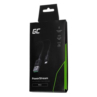 3. GREEN CELL KABGC23 GC POWERSTREAM CABLE USB-A - MICRO USB 30CM, FAST CHARGING ULTRA CHARGE, QC 3.0