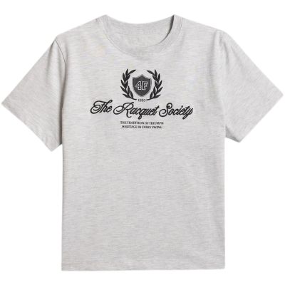 2. Women's T-shirt 4F F2738 cool light gray melange 4FWSS26TTSHF2738 27M