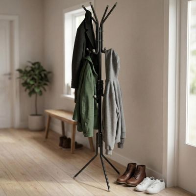 4. CLOTHES AND ACCESSORIES HANGER 3 HEIGHTS 170CM GRAY