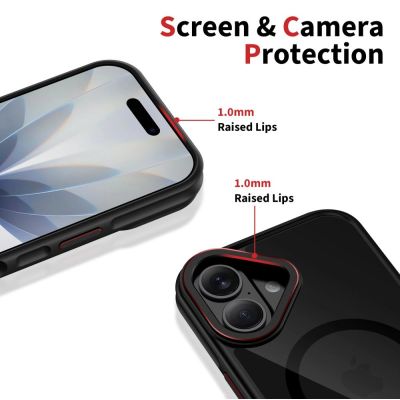 4. Tech-Protect MagHybrid MagSafe Case for iPhone 17 - Black and Red