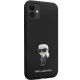 4. Karl Lagerfeld KLHCN61SMHKNPK case for iPhone 11 / Xr - black Silicone Ikonik Metal Pin