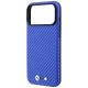 6. BMW M Carbon Metal Logo MagSafe Case for iPhone 17 Pro Max / 18 Pro Max - Blue