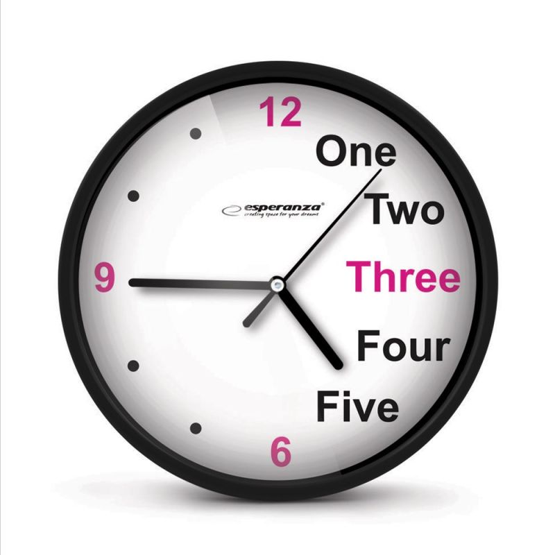 ESPERANZA WALL CLOCK PRAGUE BLACK