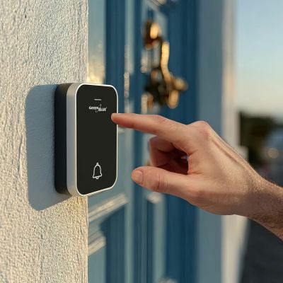 10. GREENBLUE WIRELESS BATTERY-FREE KINETIC DOORBELL GB157 B