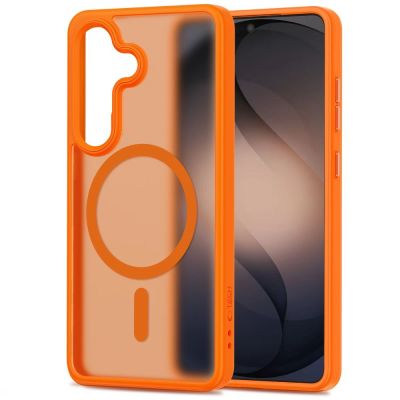 2. Tech-Protect Magmat MagSafe Case for Samsung Galaxy S26 - Orange Matte