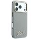 4. Karl Lagerfeld Saffiano Small Script Metal Logo MagSafe Case for iPhone 17 Pro Max / 18 Pro Max - Beige