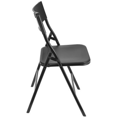 13. TOURIST CATERING SET FOLDING TABLE 86.5x86.5x71CM AND 4 BLACK CHAIRS