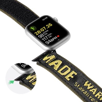 9. Dux Ducis Strap (Outdoor Version) Apple Watch Ultra strap, SE, 9, 8, 7, 6, 5, 4, 3, 2, 1 (49, 45, 44, 42 mm) nylon strap yellow bracelet