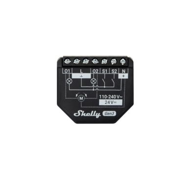 4. Shelly 2PM Gen3 Smart Switch 2P Black