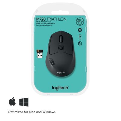 7. Logitech M720 TRIATHLON Mouse 910-004791 (optical; 1000 DPI; black)