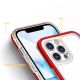 4. Clear 3in1 Case for iPhone 12 Pro Max Frame Cover Gel Red