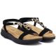 4. Women's black wedge sandals Artiker 58C0007