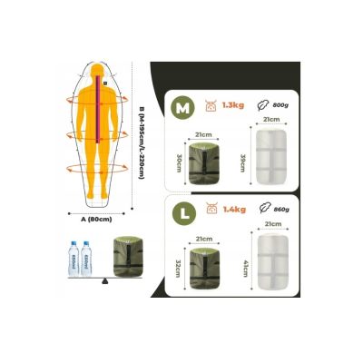 2. Qunature Green Winter Down Sleeping Bag L