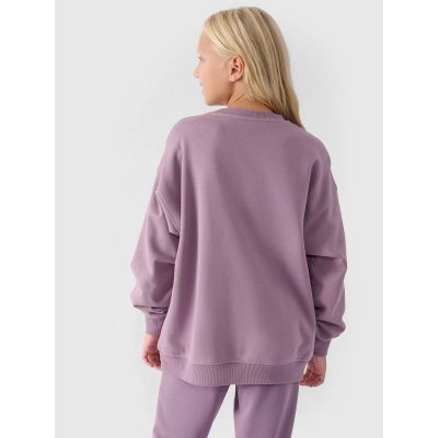 4. Girls' sweatshirt without a hood, 4F Junior 4FJWAW24TSWSF1214-51S