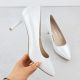 Women's satin silver pumps Sergio Leone 1336