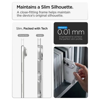 9. Spigen Ultra Hybrid Pro Case for iPhone Duo - Transparent