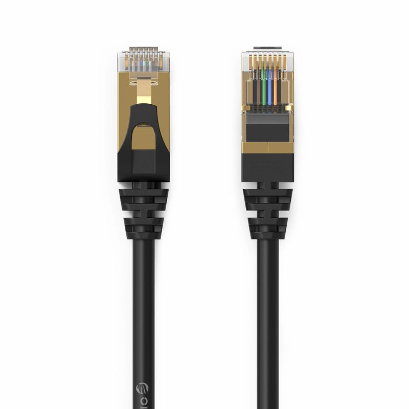 Orico PUG-C7 CAT7 10Gbps RJ45 Ethernet Network Cable Internet LAN Round 30m - Black