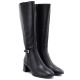 4. Black Sergio Leone KZ-31-S women's leather high-heeled boots