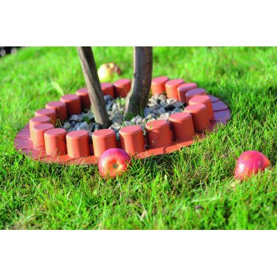 18. GARDEN PALISADE LAWN EDGE 405CM IPAL 7 TERRACOTTA