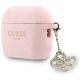 3. Guess Silicone 4G Charm Case for AirPods Pro 3 Pink