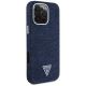 4. Guess Denim Triangle Logo MagSafe iPhone 16 Pro Max Case - Blue