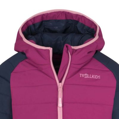3. Trollkids Kids Hafjell Snow Jacket PRO with hood, waterproof, pink (514-182)