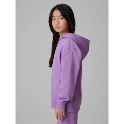 5. Girls' loose sweatshirt with hood 4F 4FJRSS26TSWSF2715-51S