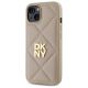 2. DKNY Quilted Stack Logo iPhone 14 Case - Beige