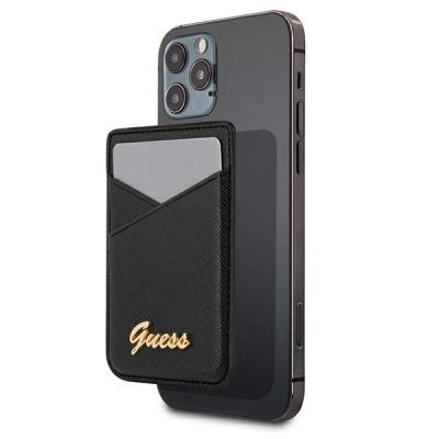 Guess Saffiano MagSafe Wallet - Black
