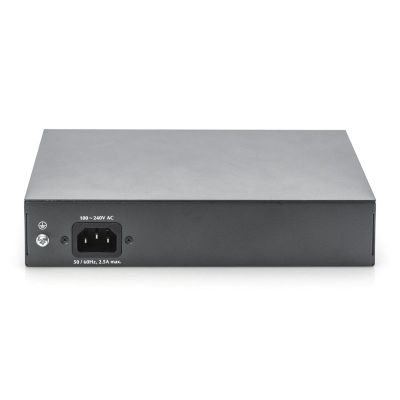 6. Digitus Unmanaged desktop network switch 8x RJ45 Gb/s (including 6xPoE) + 2x SFP, PoE++ max budget 180W