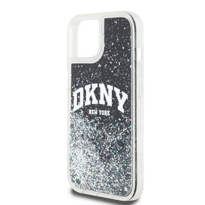 6. DKNY Liquid Glitter Big Logo Case for iPhone 15 / 14 / 13 - Black